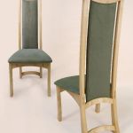 Dining chairs  - sycamore with stitched upholstery. £750 each